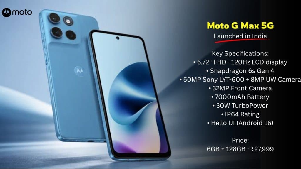 Moto G Max Launched in India at ₹27,999: 7000mAh Battery, Snapdragon 6s Gen 4 and 50MP Camera