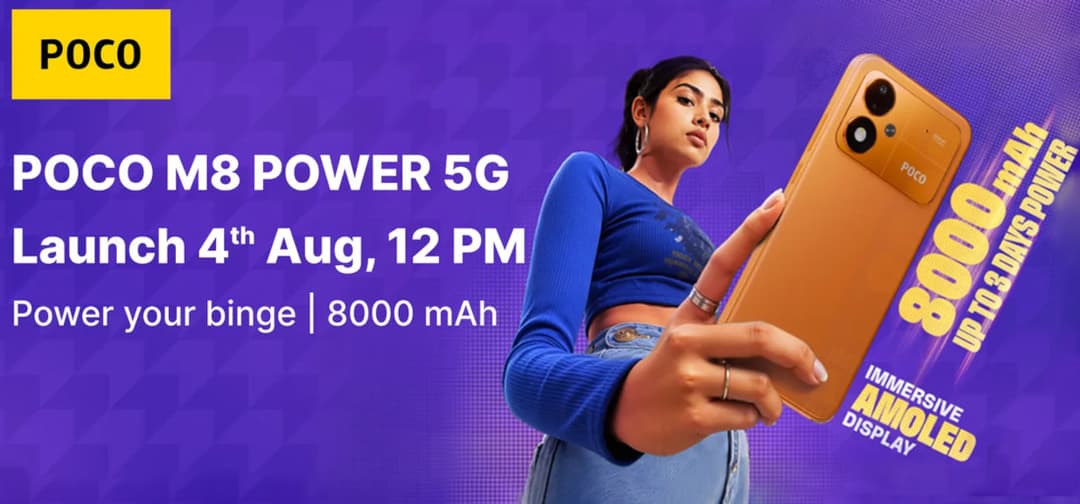 POCO M8 Power 5G to launch in India on August 4th