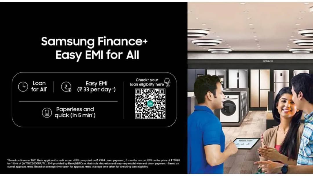 Samsung Finance+ offers announced: Easy EMI plans from Rs 33 per day, Rs 1,000 cashback and other benefits available