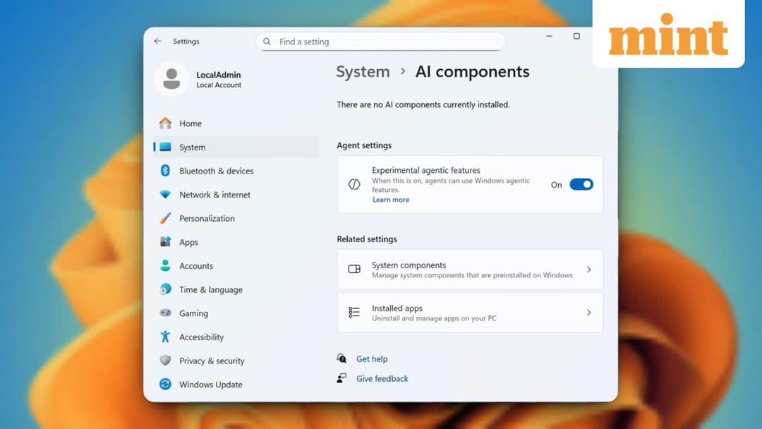 Microsoft brings AI agents to Windows 11 as “Experimental agentic features” | Mint