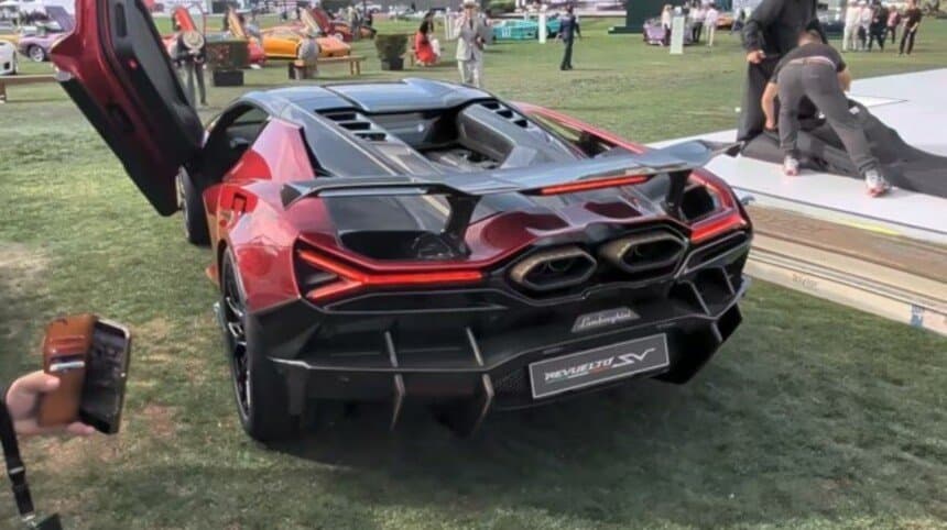 New Revuelto SV caught on camera revving at the Quail Auto Show